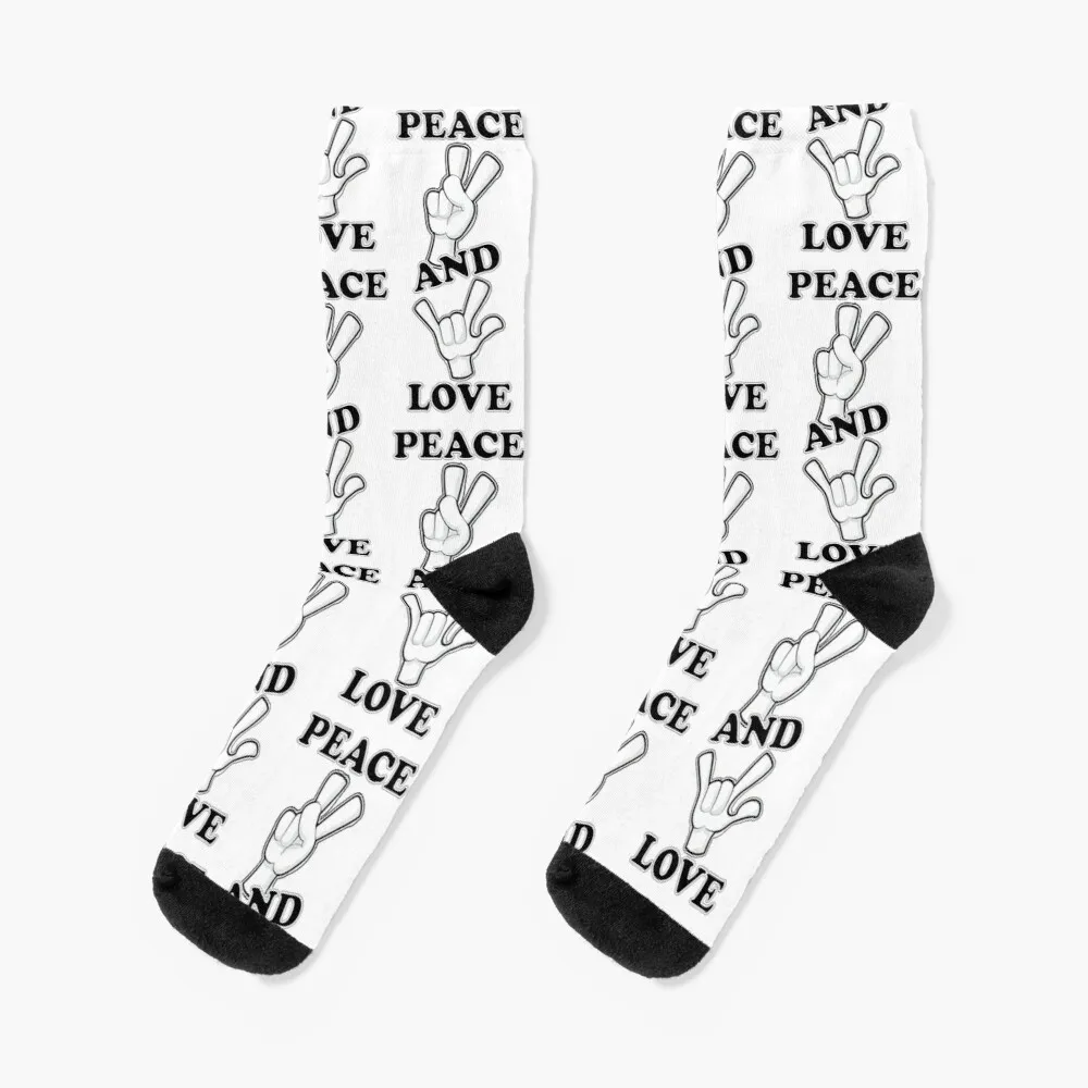 Peace and Love Socks Warm Socks For Men