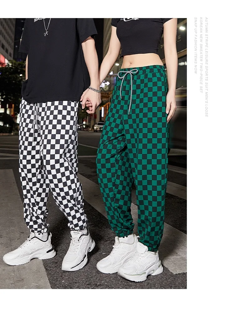 Zongke Plaid Streetwear Joggers Men Pants Harem Chinese Size 3XL Ankle-Length Sweatpants Men Trousers Fashion 2022 New Arrivals harem jeans