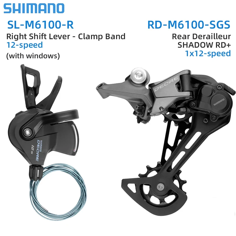 시마노 DEORE M6100 12 단 변속기 시프터 레버 RD-M6100-SGS 드레일러, 12V 12 S MTB 자전거  부품