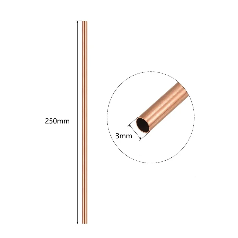 Length 100mm~500mm Coppers Tubes OD 2~18mm ID 1~16mm Coppers Round Metal Pipe Tubing 1pcs copper tube