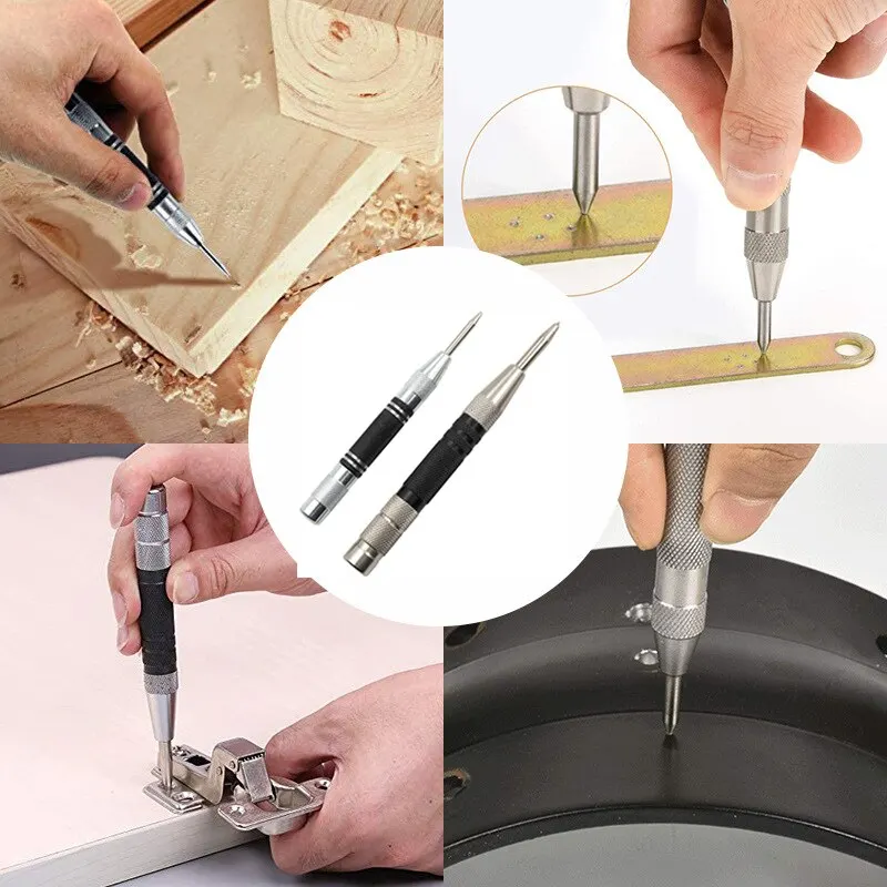 Spring Type Automatic Center Punch Locator Glass Striker Window Breaker Punch Centering Punch Punch Tool BEST SELLERS