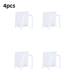 Stainless Steel Self - Adhesive Sponge Holder and Drain Drying Rack Organizer (White - 4PCS)