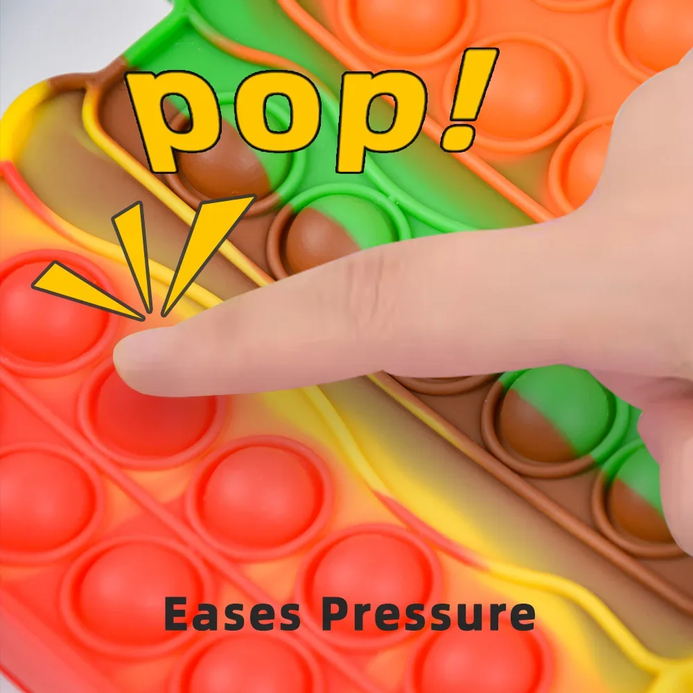 Antistress Pops Shoulder Bag for Children Girls Cute Messenger Bag Kids Keys Coin Purse Cute Princess Mini Handbag Sensory Gifts