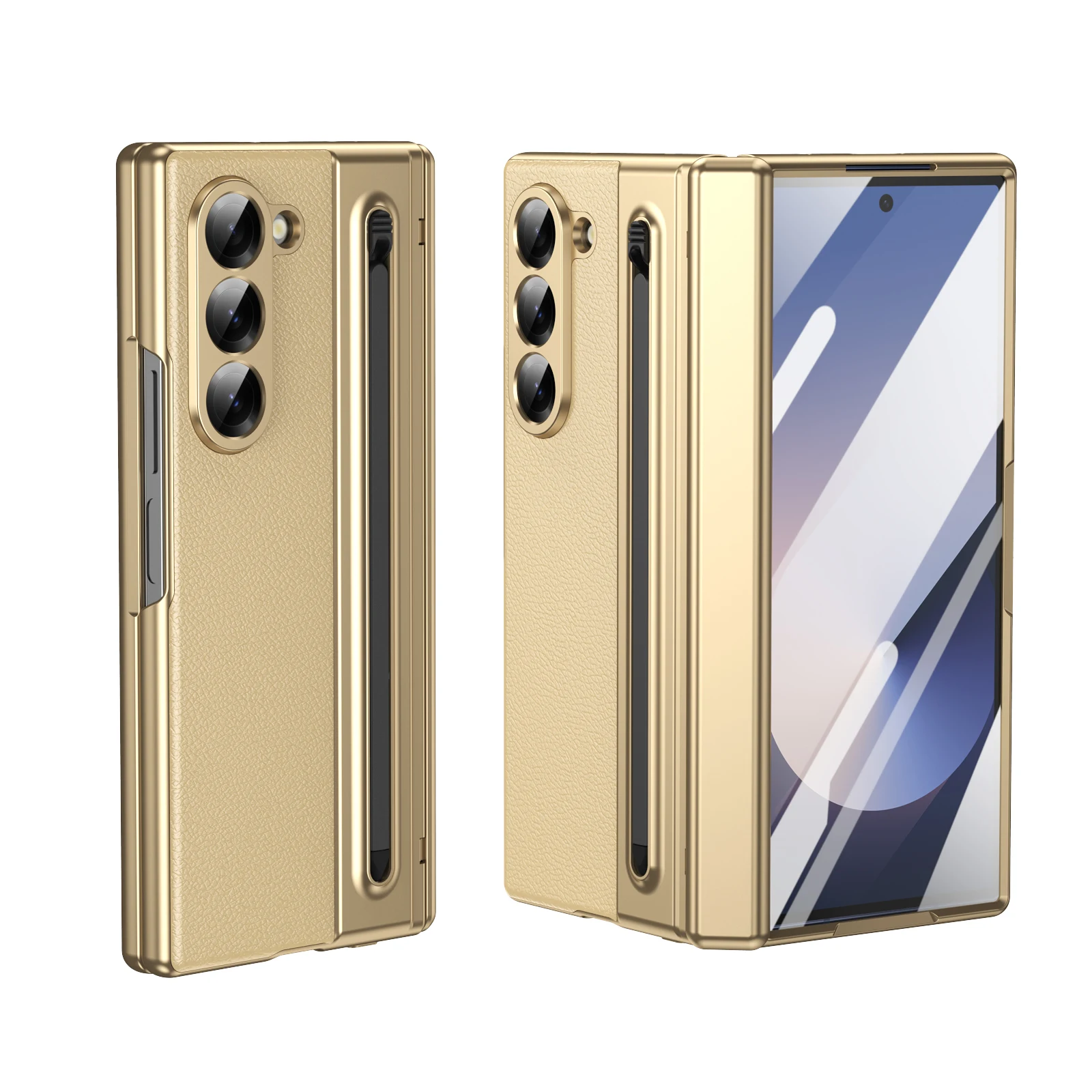 Leather Phone Case with Outer Screen Protection and S Pen Slot