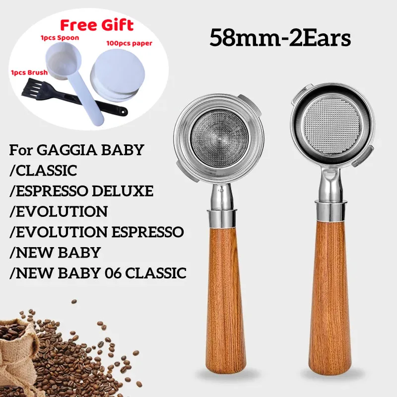 Per Gaggia Baby/Classic/Espresso Deluxe/Evolution/Evolution Espresso/New Baby/New Baby 06 Classic 58Mm Portafiltro Senza Fondo