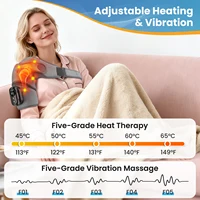 New Magnetic Remote Shoulder Massager,Cordless Heating,  4 Motors Vibration Massage,Timer Hot Compress Shoulder Pad,Muscle Relax 3