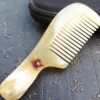 Massage 100% Natural Hand Carved Comb Healthy Hair Loss Comb Natural OX Horn Massagem Escova de Cabelo Hairbrush  Combs 6