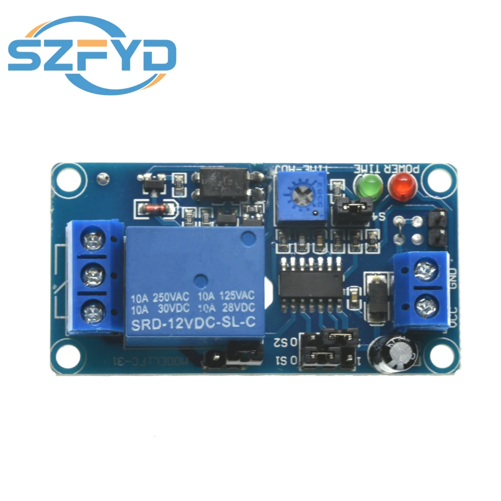 Relé Controlador De Tiempo Ajustable Para Motores DC 5V-12V Reversible - 2 Piezas