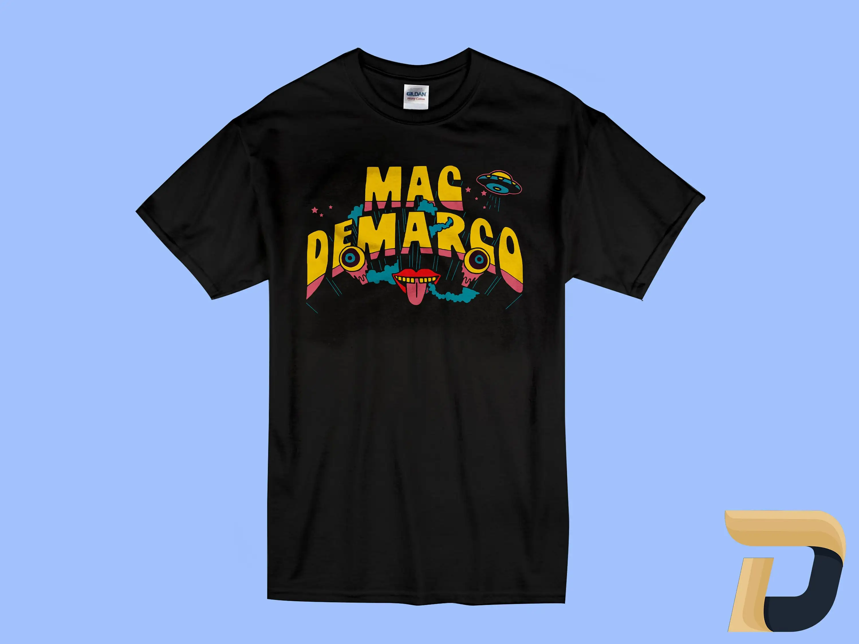 Mac Demarco Logo Estetico T-Shirt Grafica Mac Demarco Shirt Mac Demarco Vintage Anni '90 Rap Bootleg Shirt