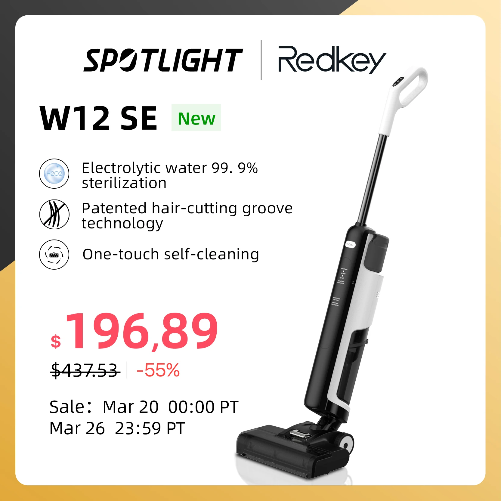 World Premiere Redkey W12 SE Wet Dry Vacuum Cleaner Multi Surface Smart Vertical Wireless Floor Washer Handheld Self Cleaning - Товары для дома - ТОПы продаж