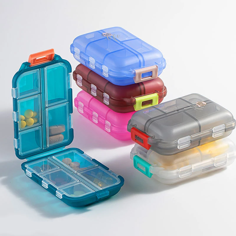 10 Compartments Travel Pill Organizer Pocket Portable Pill Storage Box thumbnail 9