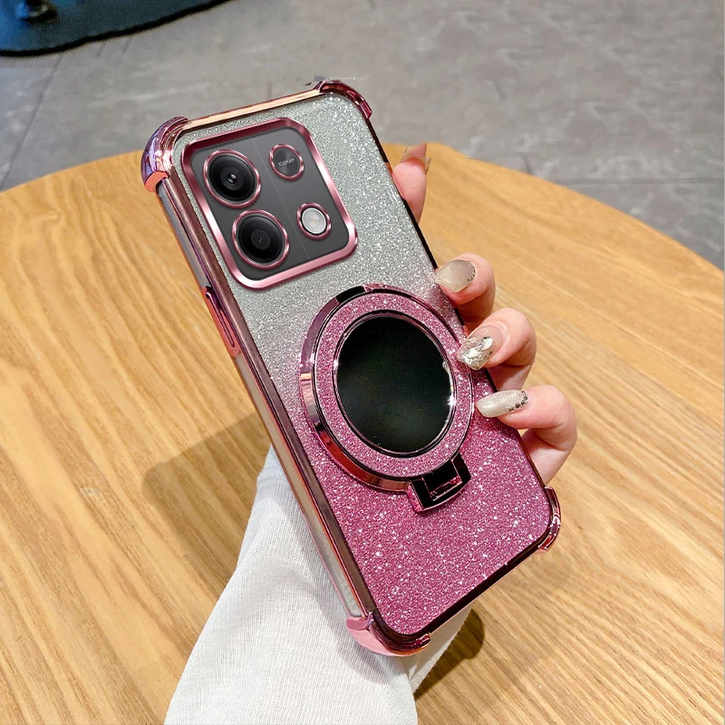 Glitter Crystal Bracelet For Magsafe Phone Holder Case For Huawei Honor 200 90 80 70 60 50 Magic 6 5 4 Magic6 Pro Bracket Cover_voghion.com