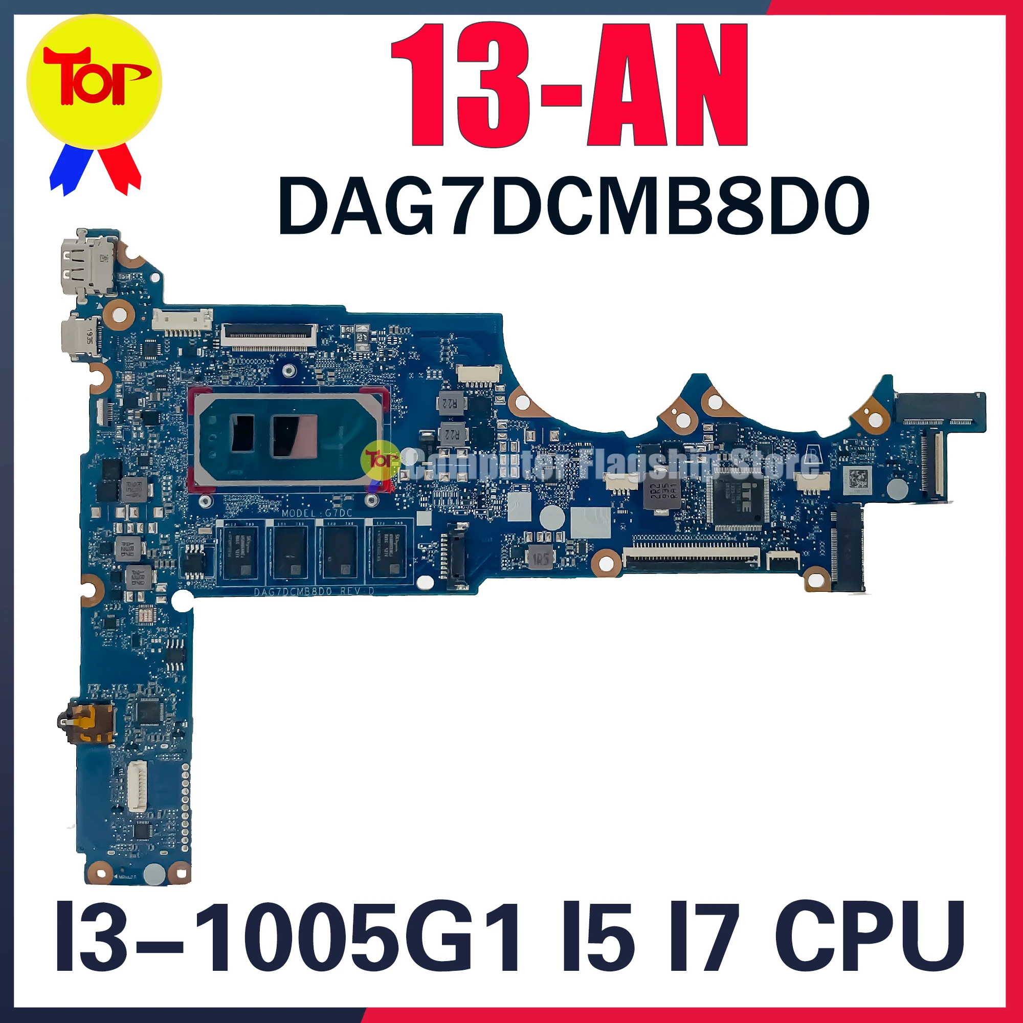 

KEFU 13-UN Laptop Motherboard For HP Pavilion 13-AN 1018TU TPN-Q214 DAG7DCMB8D0 Mainboard I3-1005G1 i5-1035G1 4G-RAM