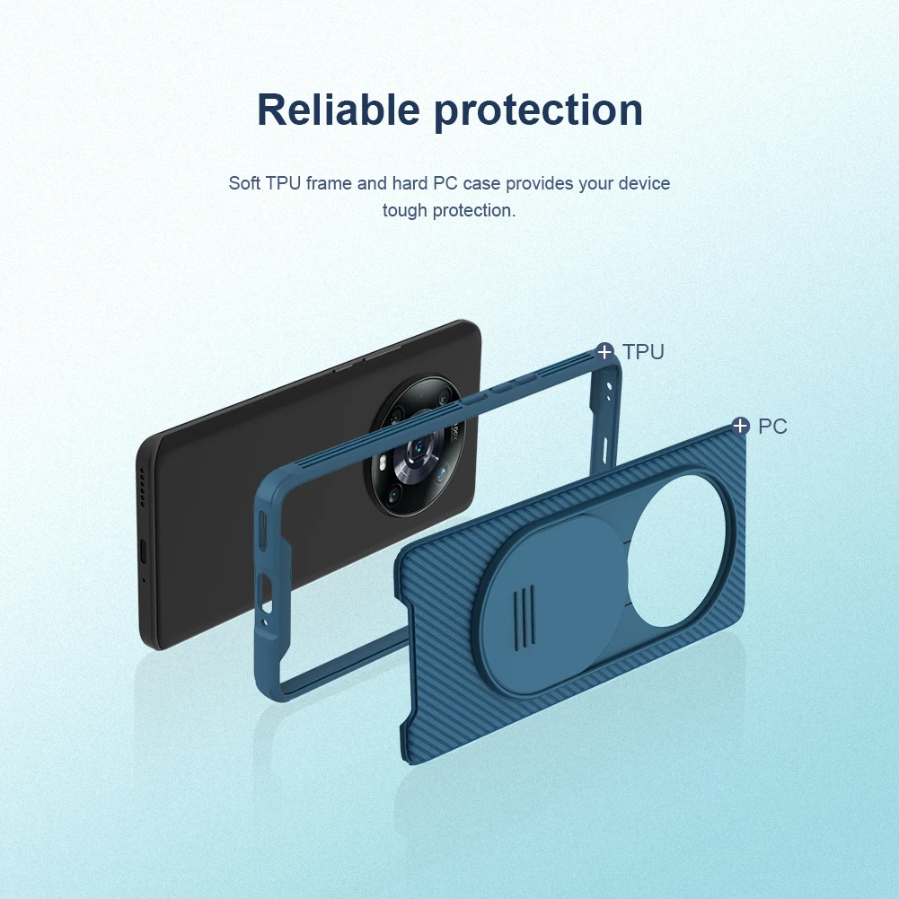 Nillkin Case For Honor Magic 4 Pro Fashion Slide Cover Protection Camera Protection Privacy 3D Texture Back Shell