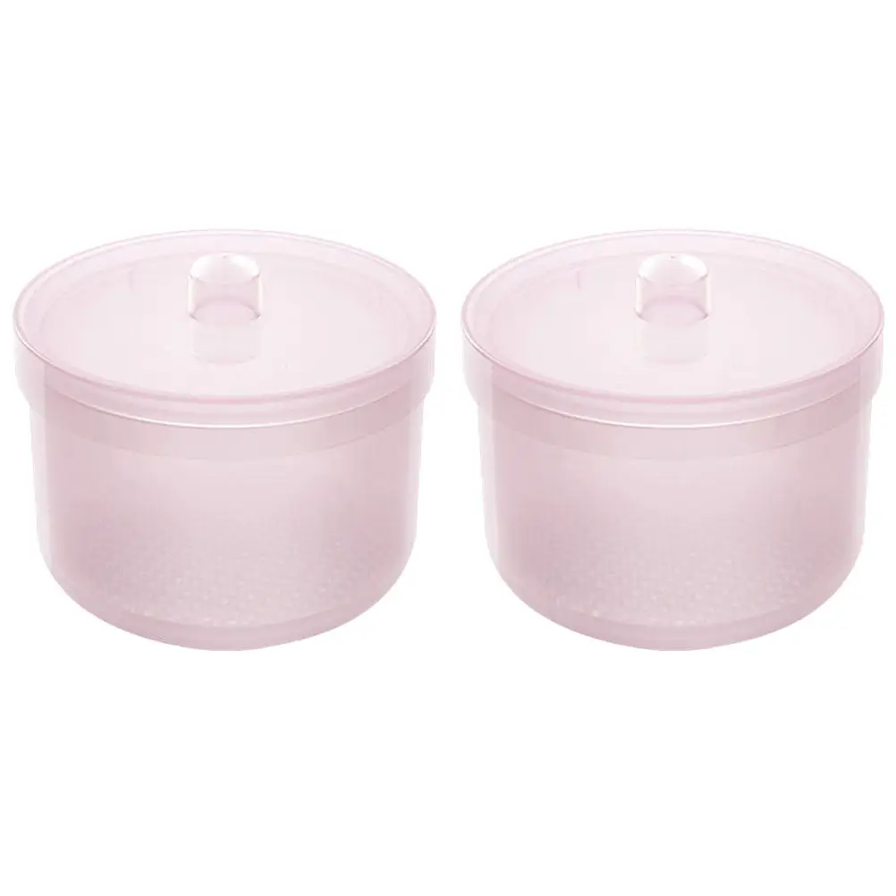 2Pcs 네일 도구 살균 홀더 매니큐어 네일 살롱 전문 사용을위한 2 층 배수 청소 컵 살균기 상자
