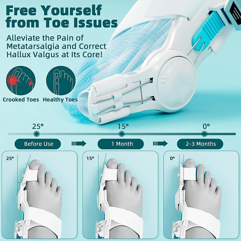 1Pc Bunion Corrector Orthopedic Big Toe Straightener Corrector Adjustable Hallux Valgus Brace Foot Care Bunion Relief