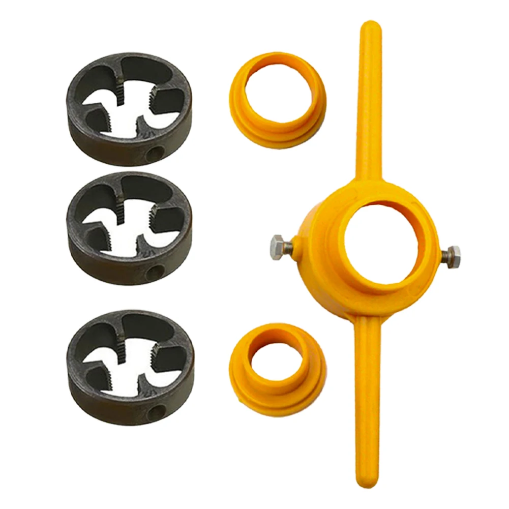 

PVC Thread Tool Maker 1/2 3/4 1inch 200mm Length Plastic + Alloy Yellow 33mm Upper Diameter 50mm Lower Diameter