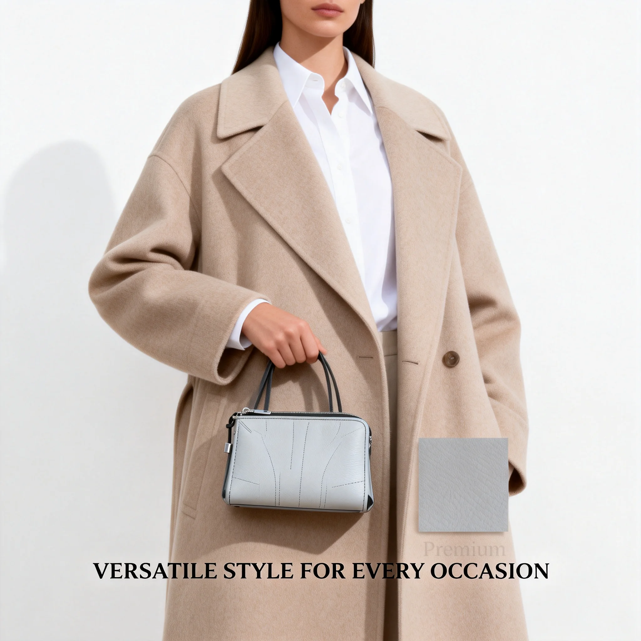 Personalized Matte Suede Tote Bag Large Shoulder Bag For Winter_voghion.com