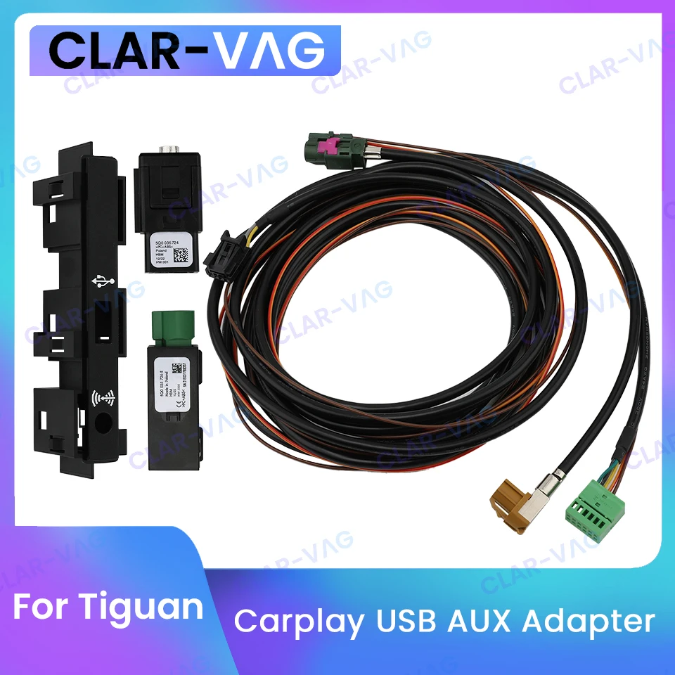 Carplay Usb Aux Install Plug Socket Switch Mib2 Mdi Usb Ami Adapter Per Vw Mqb Touran 5T Tiguan Mk2 5Q0035726E 5Ta863324B