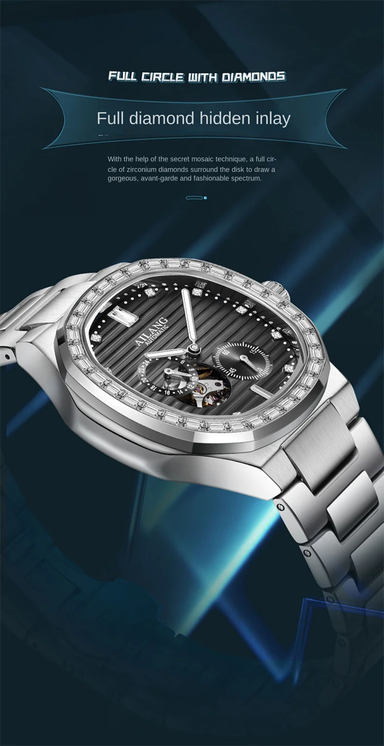 AILANG Sport es for Men Luminous 3ATM Waterproof Automatic Mechanical Genuine Stainless Steel Wrist_voghion.com