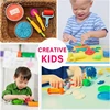 Clay and Dough Modelling Tools Kit Rollers Molds Cutters Plastic Assorted Designs Play Dough Extruders Tools Toy Set 4