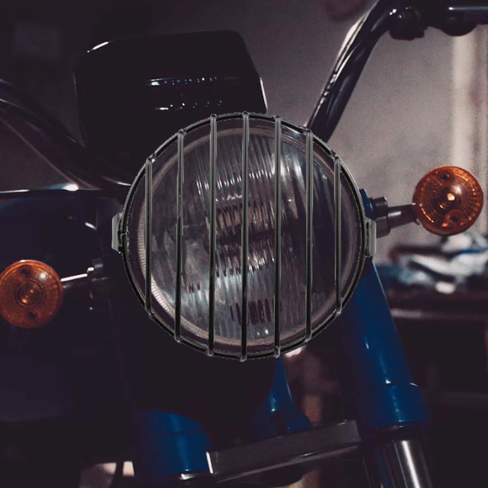 5.75 inch Motorcycle Headlight Grill Guard Direct Replaces Lamp Shade Decor Easy to Install Accessory for Modification