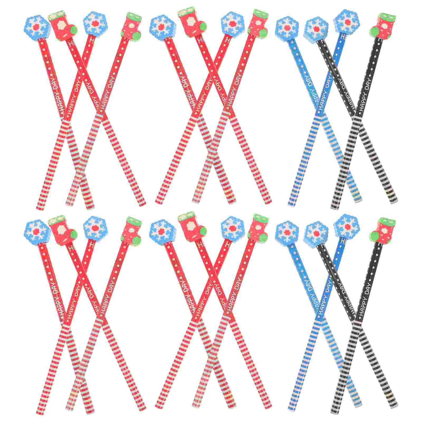

24 Pcs Pencil with Eraser Writing Equipment Pens Gift Bamboo Flexible for Kids Child