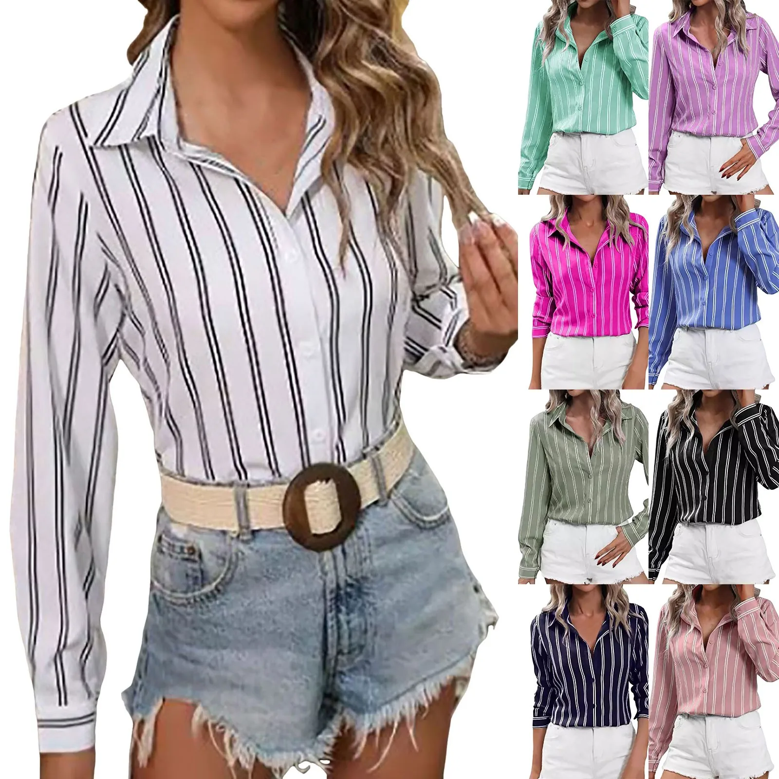 S61193ea8743e46509e628e27af758c39B Elegant Loose Fit Long Sleeve Blouse for Stylish Women at Great Prices