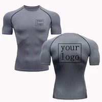 Les hommes et les femmes conviennent à la personnalisation du jogging, de l'entraînement et de la salle de sport des T-shirts ajustés avec des logos de conception et des originaux 5