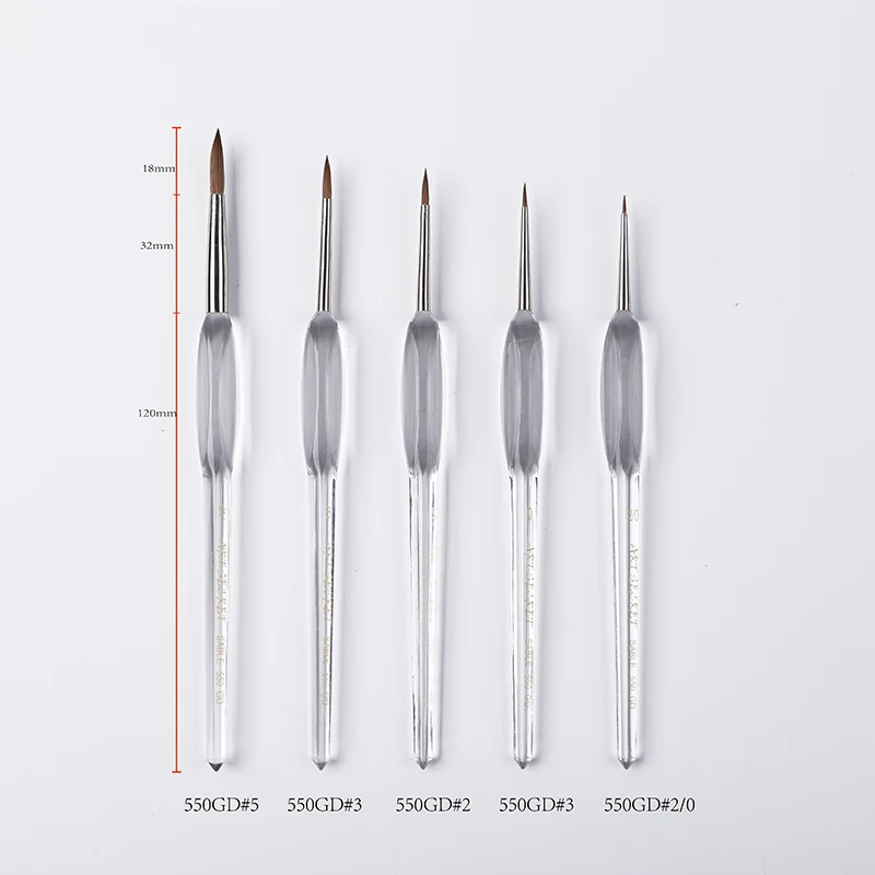 5Pcs/Set Fine Thin Hook Line Nylon Pen Paint Brush Drawing