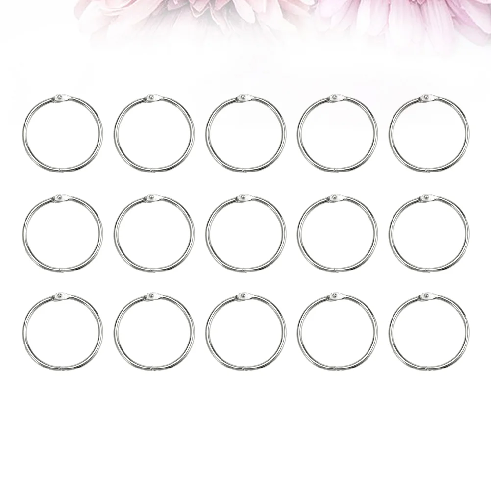 

Loose-Leaf Connective Rings DIY Opening Connective Hoops Binding Rings (Inner Diameter 25mm Outer Diameter 30mm)