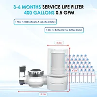ALTHY Faucet Tap Water Filter เครื่องกรองระบบลดสารตะกั่ว คลอรีน และรสชาติไม่ดี NSF Certified 320-Gallon Kitchen 5