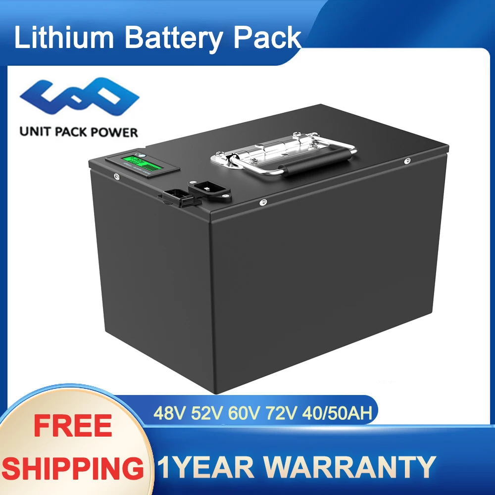72V80AHRechargeableLithiumBatteryPackScooterEbikeBattery52V
