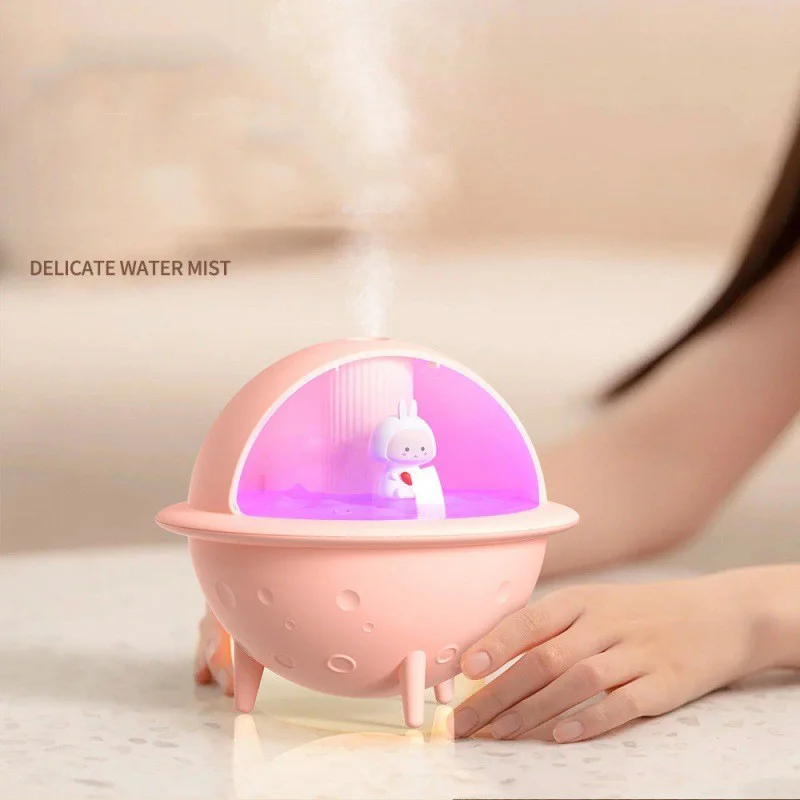 

Spaceball Air Humidifier Cute Spaceman Diffuser Nano Mist Maker Sprayer Machine Desktop USB Purifier 350ML With Color Lights