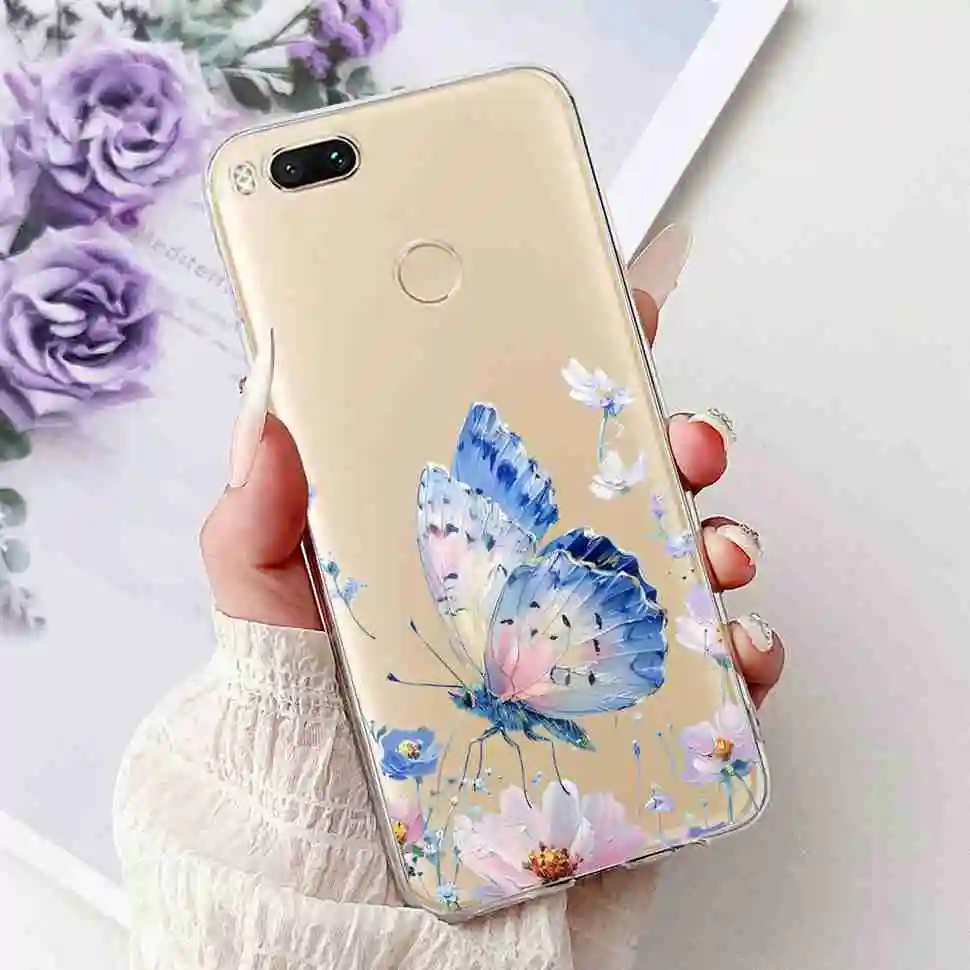 Love Pop Print TPU Soft Silicone Phone Case with Floral Design