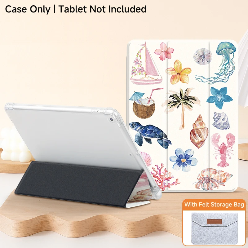 Enhanced Protective Tablet Case with Felt Bag and Pen Holder