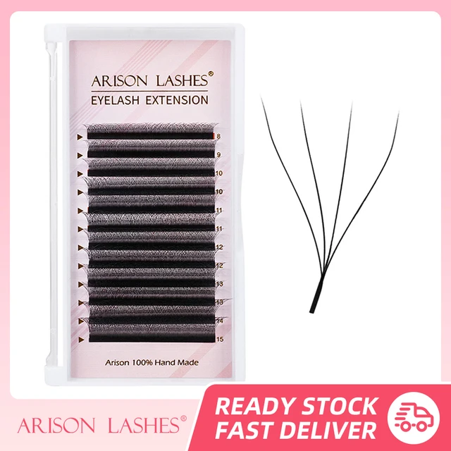 Extensions de cils Arison en forme de W 3/4D préfabriqués, Fans de Volume, Style W