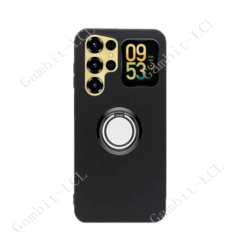 Universal Smartphone TPU Soft Cover with Back Ring Holder Bracket