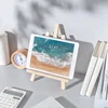 Mini Wooden Tripod Table Wood Easel Frame Triangle Phone Holder Office Meeting Number Name Card Stand Display Home Crafts Decor 3