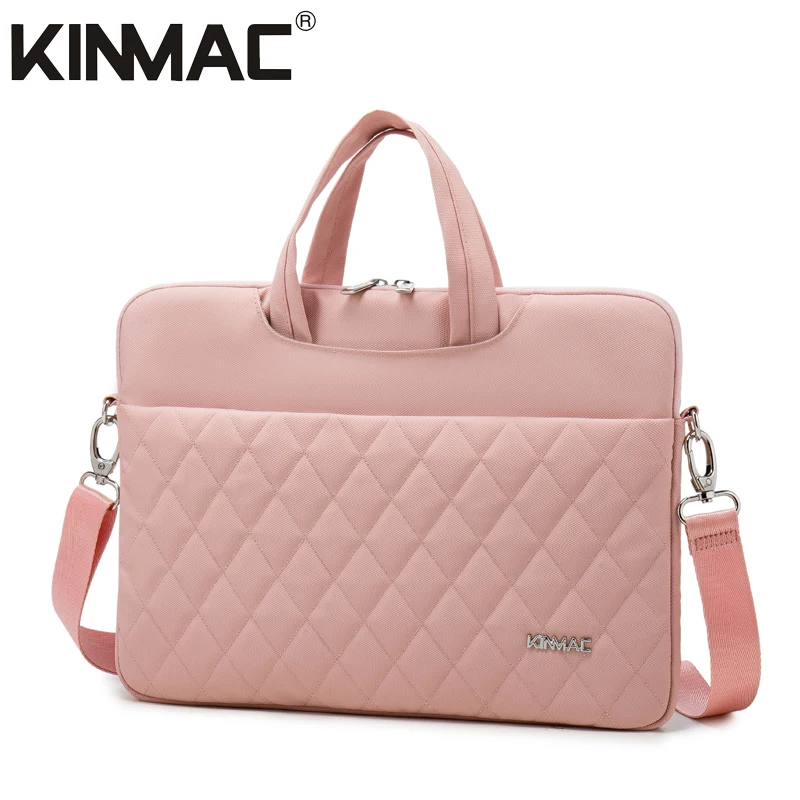 Kinmac Bolsa de Laptop de Couro pu de Marca 13.3 15.6 com Bolsa Bolsa Mensageiro Masculina e Feminina à Prova Dágua para Macbook e Notebook Dropship - Imagem 5