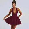 Avrilyaan-Robe trapèze sexy dos nu pour femme, robe de soirée élégante, sans bretelles, batterie, mini, éducatif, été, 2025