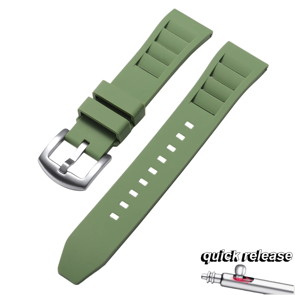Premium Soft Silicone Waterproof Sport Watchband - Elegant Rubber Strap Accessories