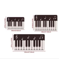 Noir blanc Piano chambre tapis cristal velours anti-dérapant tapis de sol chambre tête de lit tapis moderne minimaliste chambre tapis de sol 5
