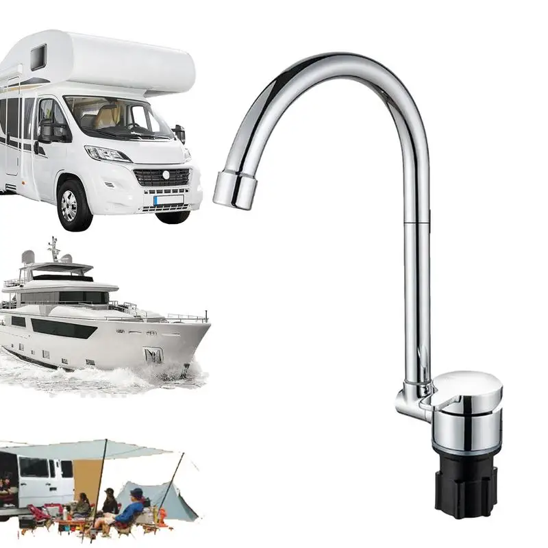 

RV Folding Faucet Humanized Brass Faucet Convenient And Rotatable In 360 Boating Equipment For Bar Yacht Boathouses Campervans