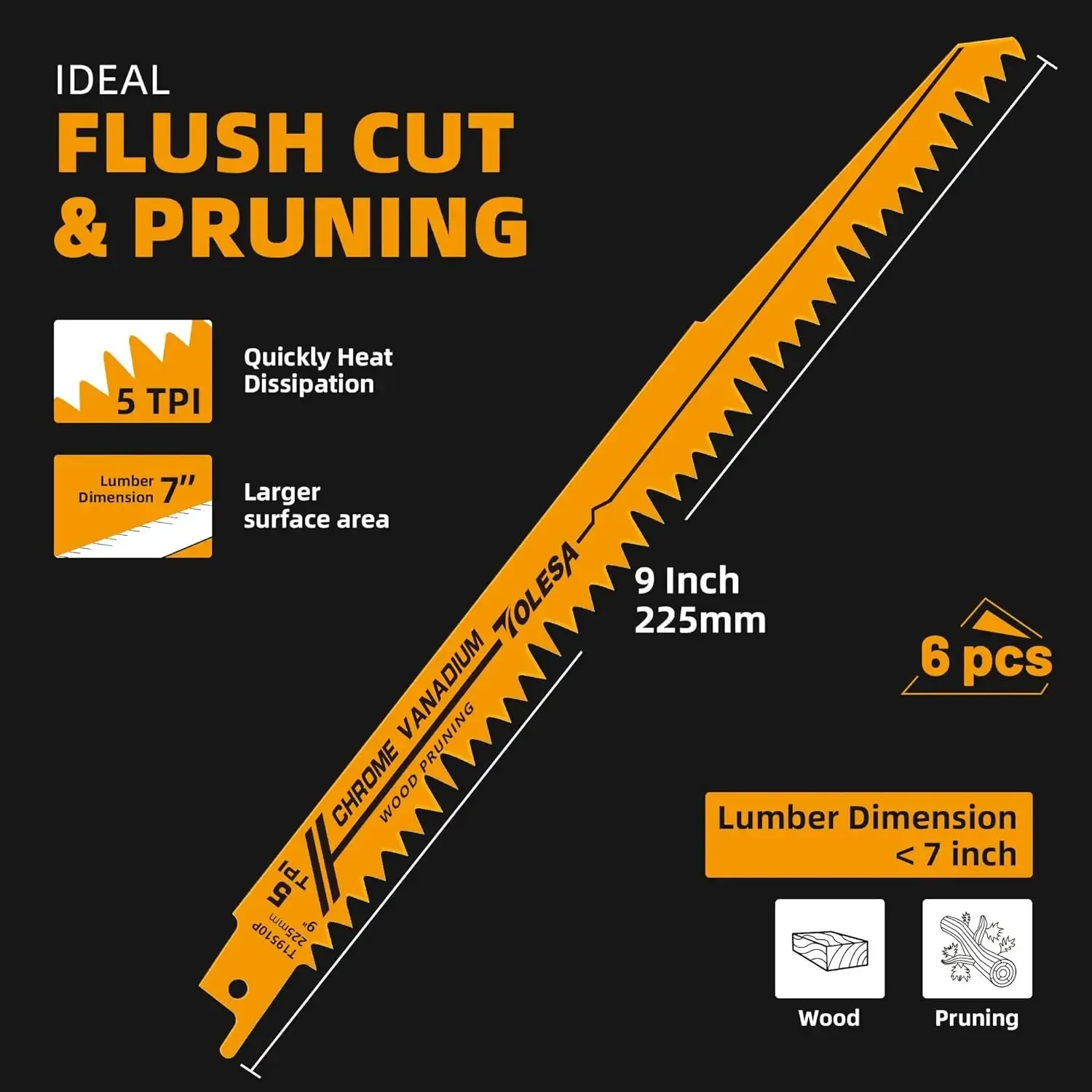 12 Lame Per Seghetto Alternativo Con Perno Da 5 Pollici TPI 10151824 Strumenti~p170127472 - Foto 10