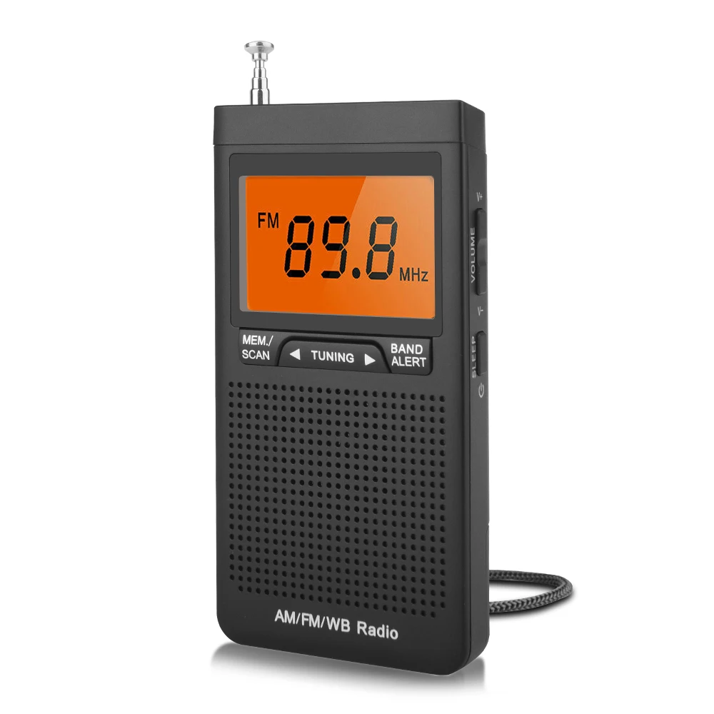 Portable Emergency Weather Radio NOAA AM FM Pocket Radio