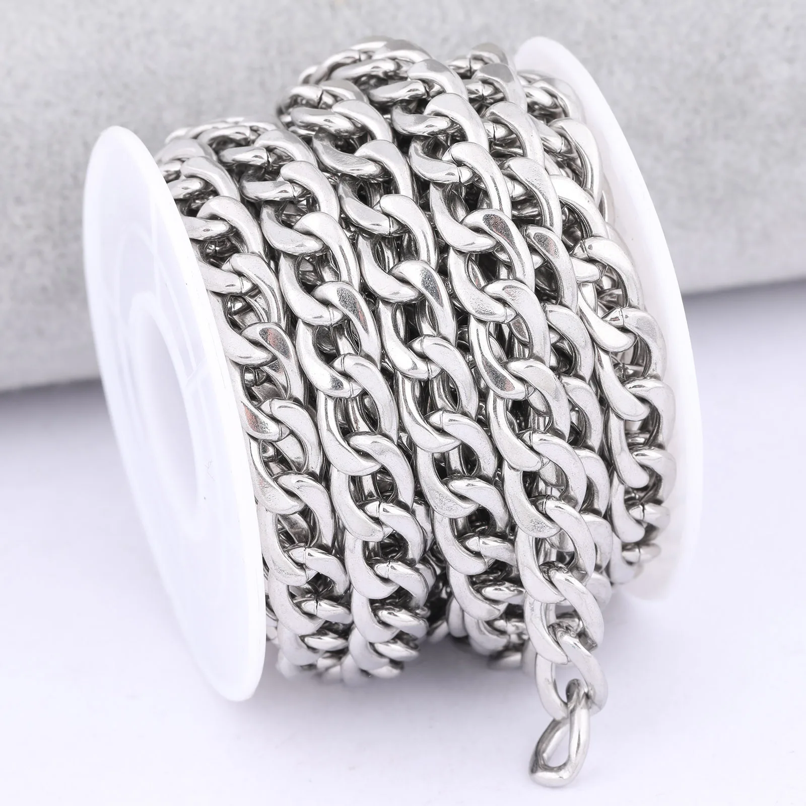 2 Rotoli Di Catene Per Gioielli Fai Da Te - Catene In Acciaio Inossidabile 5m, Ipoallergeniche, Per Collane, Bracciali, Accessori - Uomo E Donna