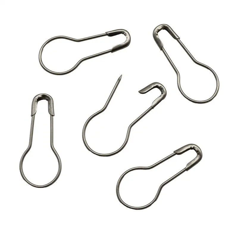 1000개 전구 모양 핀 - 금속 조롱박 핀, 니팅 스티치 마커, 바느질 의류 DIY 공예용 배 모양 핀