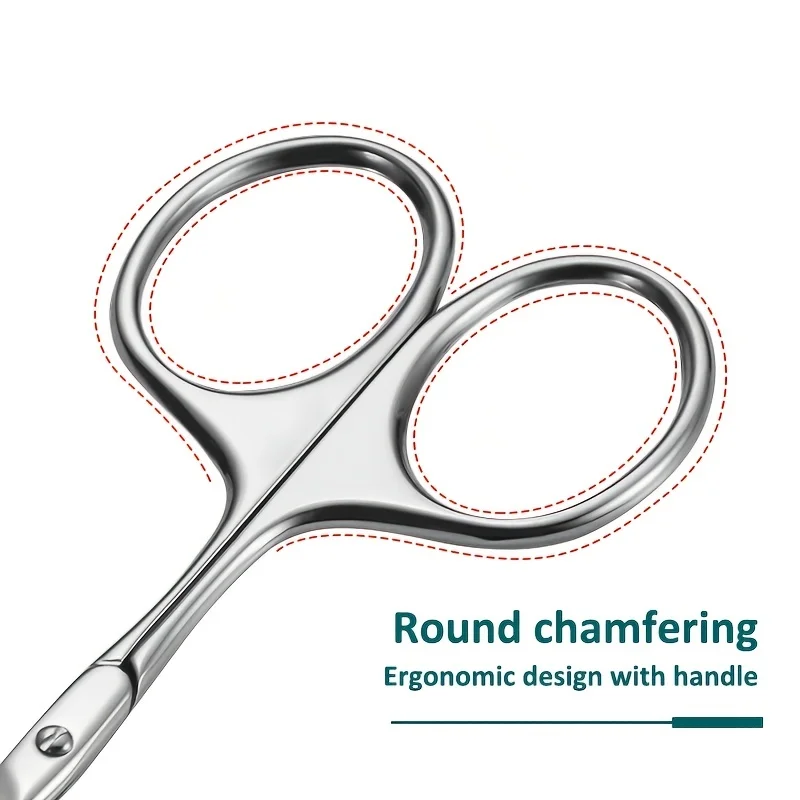 Curved Blade Eyebrow Scissors Professional Stainless Steel Precision Trimmer Eyebrow Eyelash Hair Remover Tool Nose Hair Scissor 3