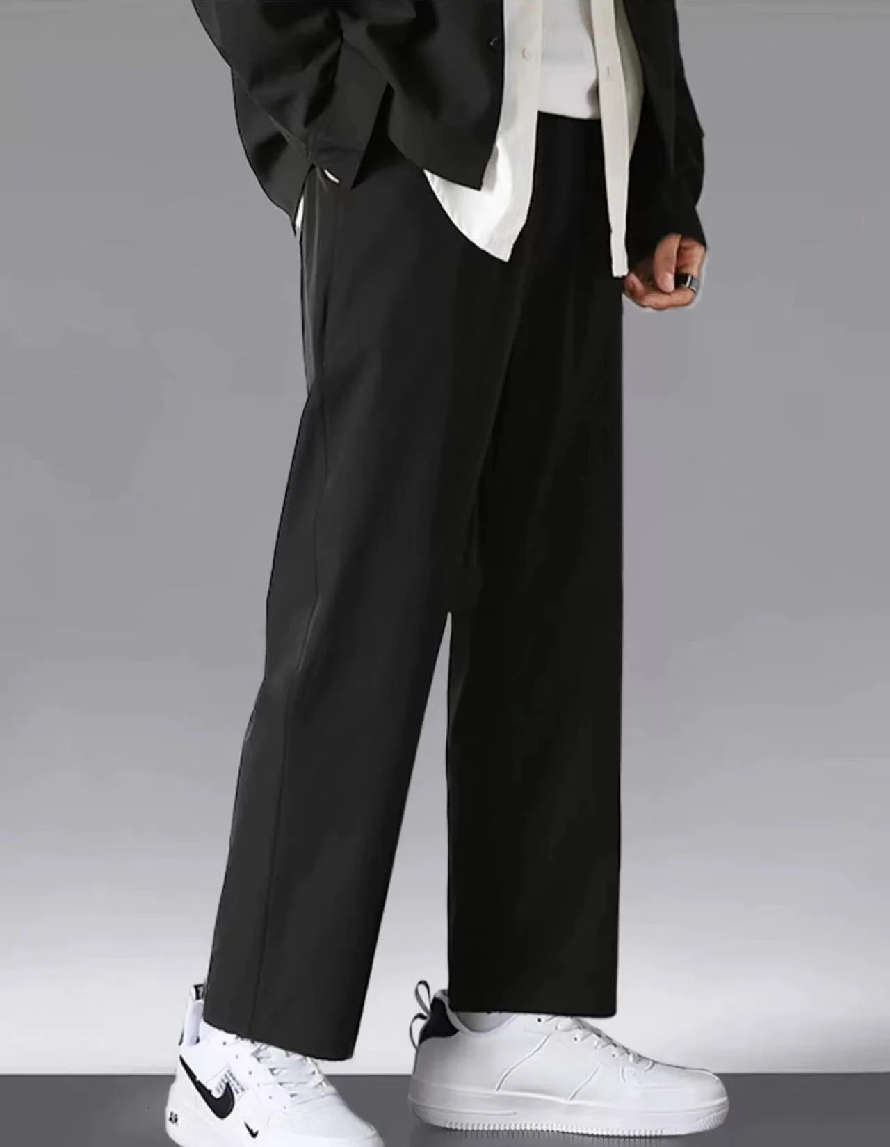 Men Cargo Pants Fashion Casual Straight Leg Loose Fit Trousers Outdoor